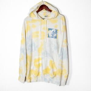 MTV Unisex Graphic Hoodie Tie Dye Retro Cloud-Dye Skatercore Streetwear Size L